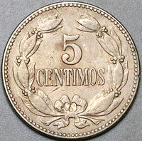 1915 Venezuela 5 Centimos VF Scarce Horse Philadelphia Mint Coin (25050201R)