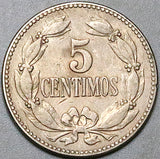 1915 Venezuela 5 Centimos VF Scarce Horse Philadelphia Mint Coin (25050201R)