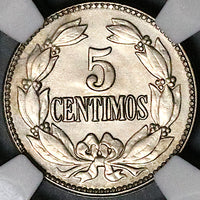 1929 NGC MS 64 Venezuela 5 Centimos Horse Mint State Coin (23080403C)