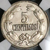 1929 NGC MS 64 Venezuela 5 Centimos Horse Mint State Coin (23080403C)