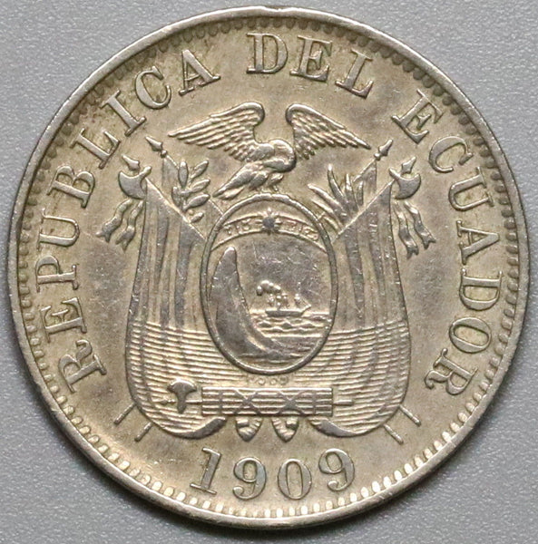 1909-H ECUADOR 5 Centavos Heaton Mint Coin (18041508RE)
