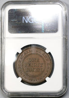 1811 NGC MS 62 Patent Sheathing Nail Penny Ship Token Coin POP 1/0 (21083102C)