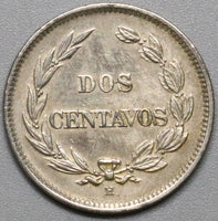 1909-H ECUADOR 2 Centavos Heaton Mint Coin (18041501RE)