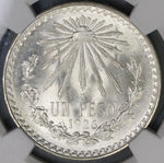 1926 NGC MS 65 MEXICO Silver 1 Peso Mint State Coin (18091002CZ)