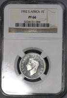 1952 NGC PF 66 SOUTH AFRICA Proof Silver Shilling BU Coin (17062405C)