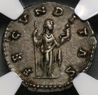 147-175 Faustina Jr NGC XF* Roman Empire Denarius Fecunditas 5/5 5/5 Pedigree (18090823CZ)