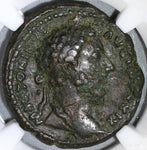 174 NGC Ch Fine Marcus Aurelius As Tiber River God Roman Empire Coin (21082907C)