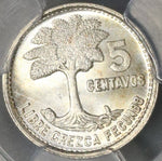 1956 PCGS MS67 Guatemala Silver 5 Centavos Choice BU Pop 5/0 (17032602C)