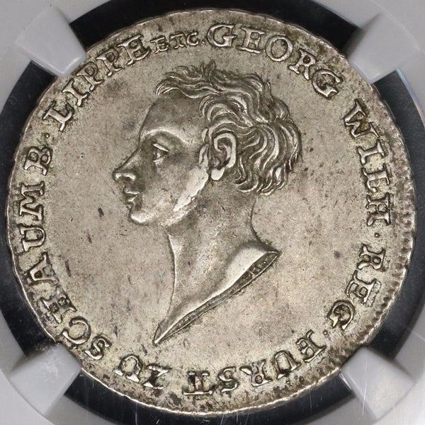 1821 NGC AU 53 Schaumburg Lippe 1/2 Taler German State Coin POP 1/4 (21082301C)
