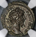 200 NGC Ch XF Septimius Severus Roman Empire Denarius Providentia (21090205C)