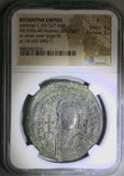 540/1 Justinian I Byzantine Empire Dated Follis Constantinople Mint NGC F (18031501D)