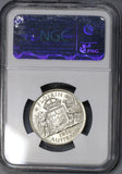 1956 NGC AU 58 Australia Florin 2 Shillings Elizabeth Silver Key Coin (21082001C)