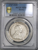 1767 PCGS XF 45 SAXONY Silver 2/3 Taler German State Coin (18050402C)