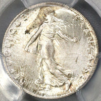 1919 PCGS MS 64 France Silver 50 Centimes Sower Semeuse Coin (21082803C)