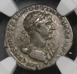 112 Trajan NGC Ch XF* Denarius Roman Empire Superb Style Providentia 5/5 4/5 (18092004CZ)