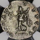 193/4 NGC Ch XF Septimius Severus Denarius Victory Roman Empire (18030801C)