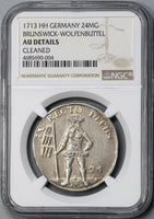 1713 NGC AU Brunswick-Woffenbuttel 24 Marien Groschen GREAT BRITAIN (18052603C)