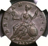 1747 NGC XF 45 George II 1/2 Penny GREAT BRITAIN Coin (18091707CZ)