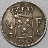 1826-A France Silver 1/4 Franc 86K Coins Minted (18030406RE)