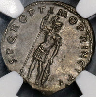 103 TRAJAN Roman Empire Denarius Superb Style Mars NGC Ch XF Star (18031401C)