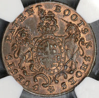 1795 NGC MS 63 Boots Shoes Conder 1/2 Penny Guest's D&H 308 (18021707C)