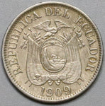 1909-H ECUADOR 2 Centavos Heaton Mint Coin (18041501RE)