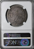 1696-E NGC F 15 Exeter Silver 1/2 Crown GREAT BRITAIN Coin POP 1/1 (18090203C)