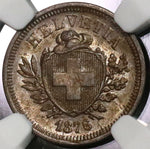 1876 NGC MS 63 Switzerland 1 Rappen Swiss Mint State Coin (21090906C)