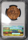 1907 NGC MS 64 RB FRANCE 10 Centimes Marianne Coin POP 2/5 (17120402C)
