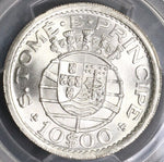 1951 PCGS MS 66 St Thomas Prince 10 Escudos 40K Silver Coins (18091609C)