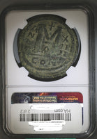540/1 Justinian I Byzantine Empire Dated Follis Constantinople Mint NGC F (18031501D)