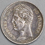 1827-A France 1/4 Franc Charles X Silver Coin (19070914R)