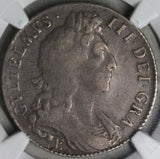 1696-E NGC F 15 Exeter Silver 1/2 Crown GREAT BRITAIN Coin POP 1/1 (18090203C)