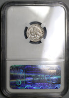 1851-Mo NGC MS 66 MEXICO GEM Silver 1/2 Real Coin POP 3/0 (17082901D)