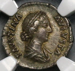 147-175 Faustina Jr NGC XF* Roman Empire Denarius Fecunditas 5/5 5/5 Pedigree (18090823CZ)