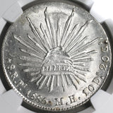 1885-Pi NGC MS 63 MEXICO 8 Reales SIlver Coin (18091301CZ)