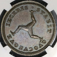 1786 NGC PF 64 Isle Man 1/2 Penny George III Britain Proof Coin POP 1/0 (21090705C)