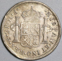 1773 Mexico 2 Reales Inverted Mint Mark Assayer Spain Charles III Colonial Silver Coin (19070907R)