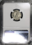 148/9 Marcus Aurelius Denarius Rare Portrait Roman Empire NGC Ch VF (18032903C)