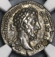 176 NGC XF Marcus Aurelius Denarius German Conquest Roman Empire Historic Commemorative (18032904C)