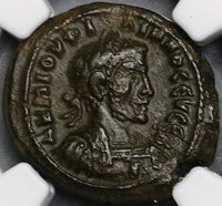 244 NGC Ch XF Roman Egypt Alexandria Philip I Tetradrachm Sarapis Stg Year 1 (21082505C)