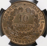 1887-A NGC MS 63 France 10 Centimes Paris Key Date Ceres Coin (21082802C)