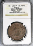 1811 NGC MS 62 Patent Sheathing Nail Penny Ship Token Coin POP 1/0 (21083102C)