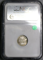 1876-G NGC MS 67 GERMANY Silver 20 Pfennig BU Coin Top POP 2/0 (17052801CZ)