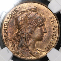 1912 NGC MS 64 RB France 10 Centimes Marianne Mint State Coin (20092502C)