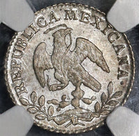 1851-Mo NGC MS 66 MEXICO GEM Silver 1/2 Real Coin POP 3/0 (17082901D)