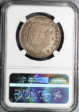 1857 NGC VF 35  Ecuador 4 Reales Scarce Liberty Head Coin (18100303CZ)