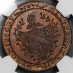 1795 NGC MS 64 Goat Conder 1/2 Penny Middlesex Allen's DH 246B POP 2/1 (21083104C)