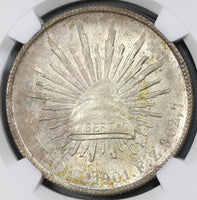 1901-Zs NGC MS 63 Mexico Silver Peso Zacatecas Coin (18032501D)
