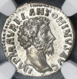 161 NGC MS Marcus Aurelius Roman Empire Denarius Providentia UNC (17081003D)
